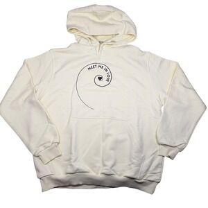 MEDITATIONWEAR Cream Fleece Graphic Hoodie Yoga Hollistic Love Walk Meditate XS